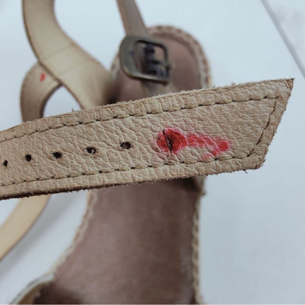 Foxter Spain Cow Hair Leopard Espadrille Platform Wedge Slingback Sandals, 7.5 - Picture 15 of 16